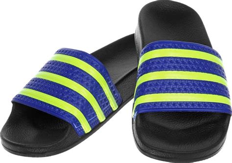 neon geel adidas slippers|Popular Adidas Slippers .